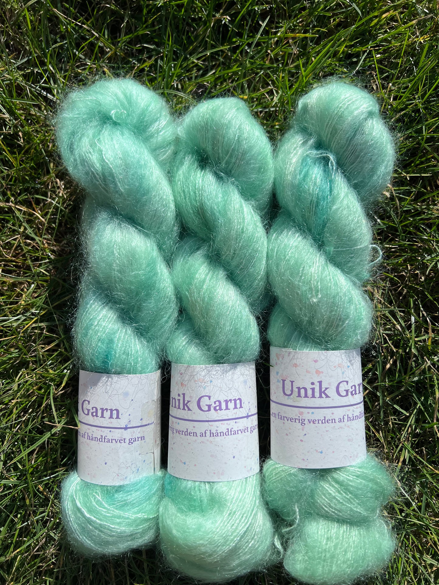 Unik Garn Silk Mohair Sequin - Pistacie