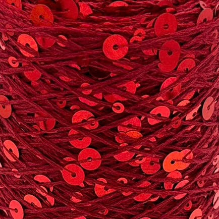 Wolle Halle Paillet Garn - Beere