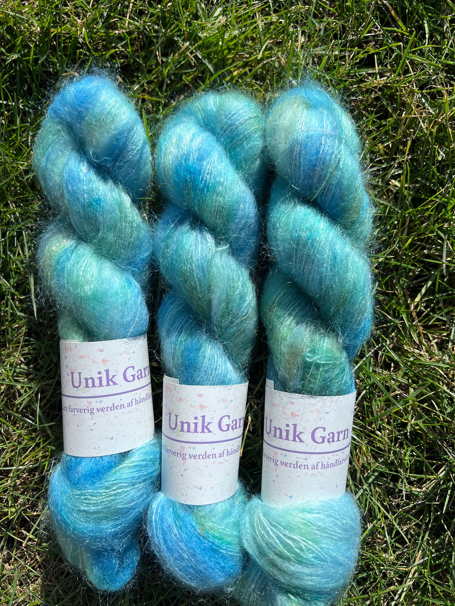 Unik Garn Silk Mohair Sequin - Blåmejse