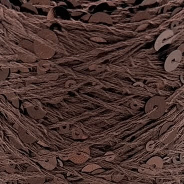 Wolle Halle Paillet Garn - Schokolade