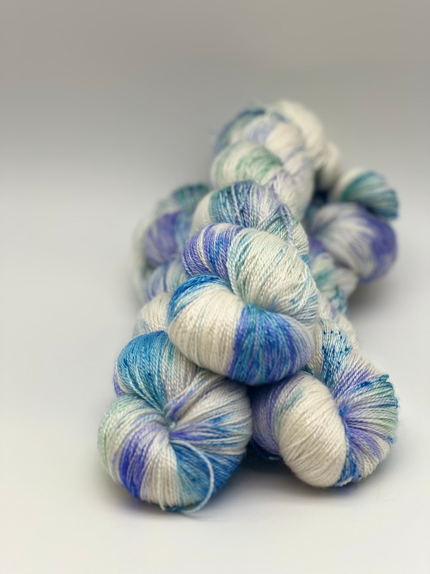 Unik Garn Silk Lace - Blå Anemone