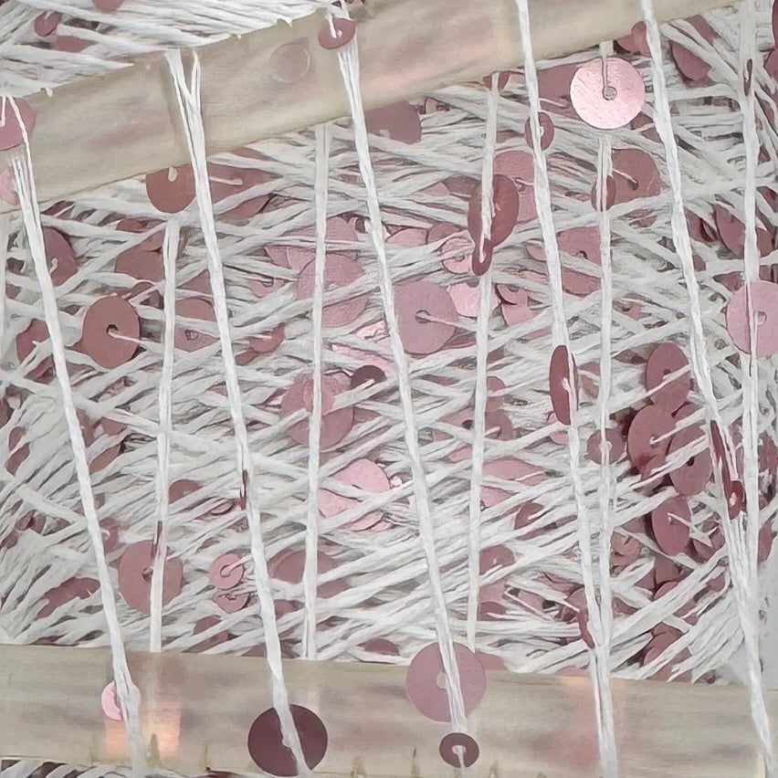 Wolle Halle Paillet Garn - White Masal