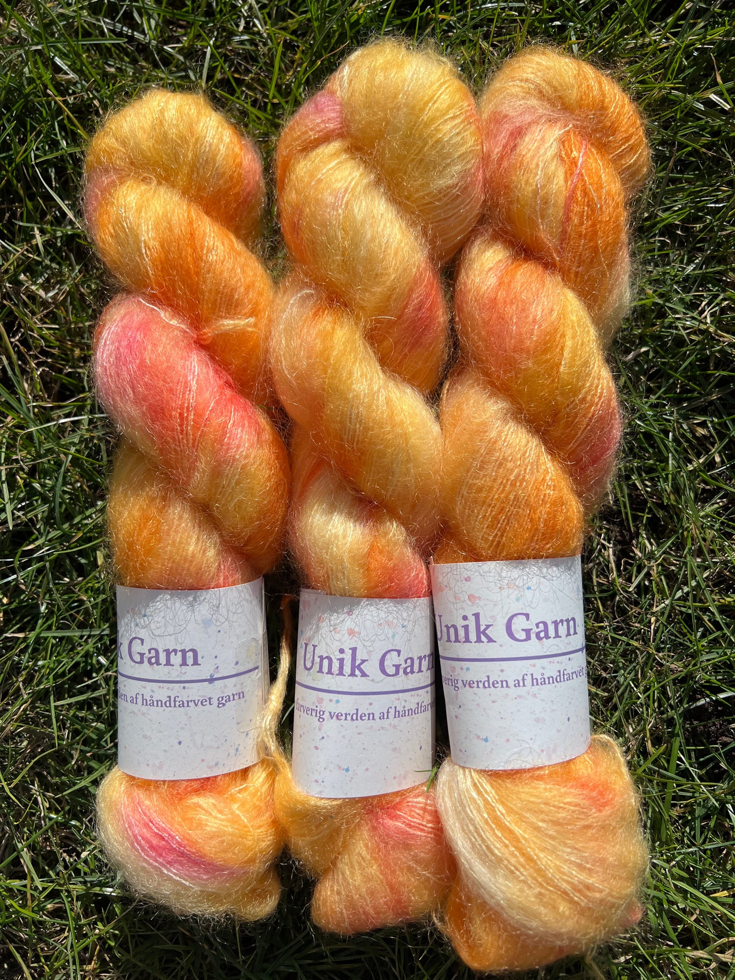Unik Garn Silk Mohair Sequin - Kanariefugl