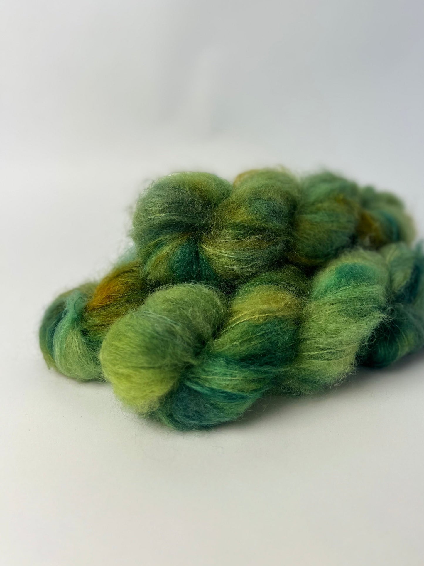 Unik Garn Fat Mohair - Grønne Blade