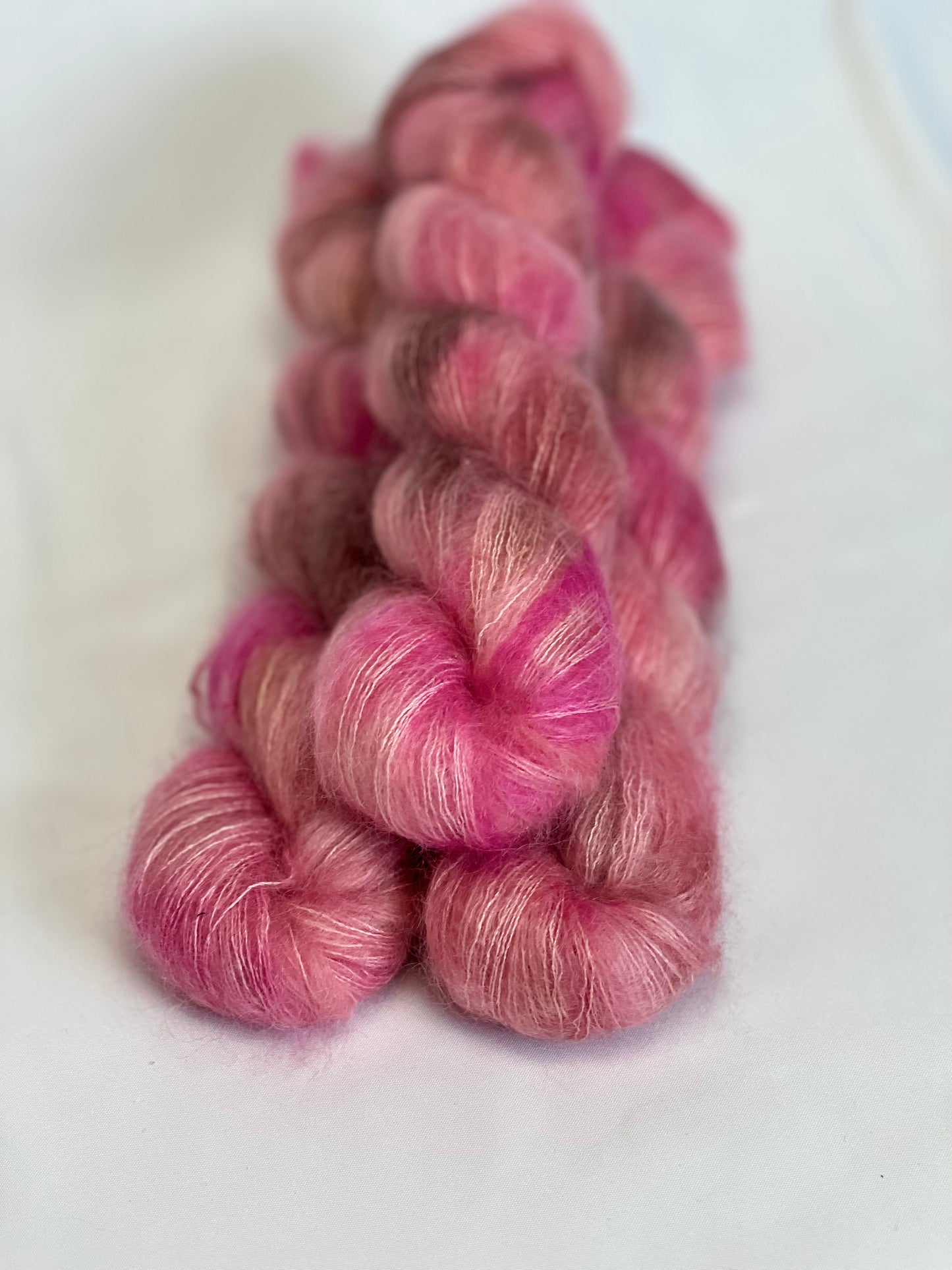 Unik Garn Silk Mohair - Hindbær Drøm