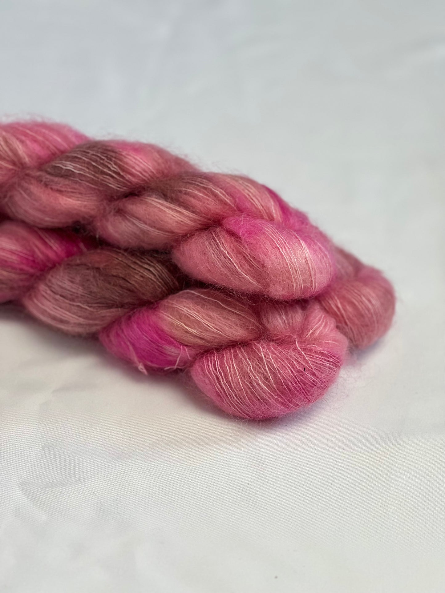 Unik Garn Silk Mohair - Hindbær Drøm