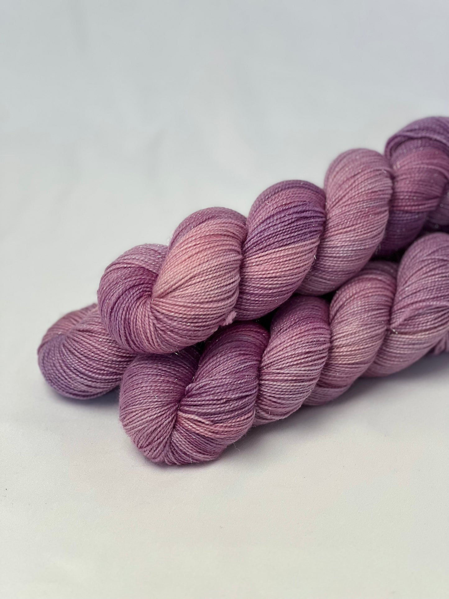 Unik Garn Glitter Sock - Ærteblomst