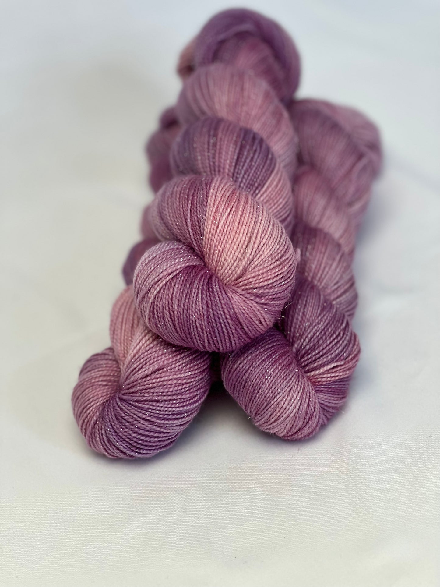 Unik Garn Glitter Sock - Ærteblomst