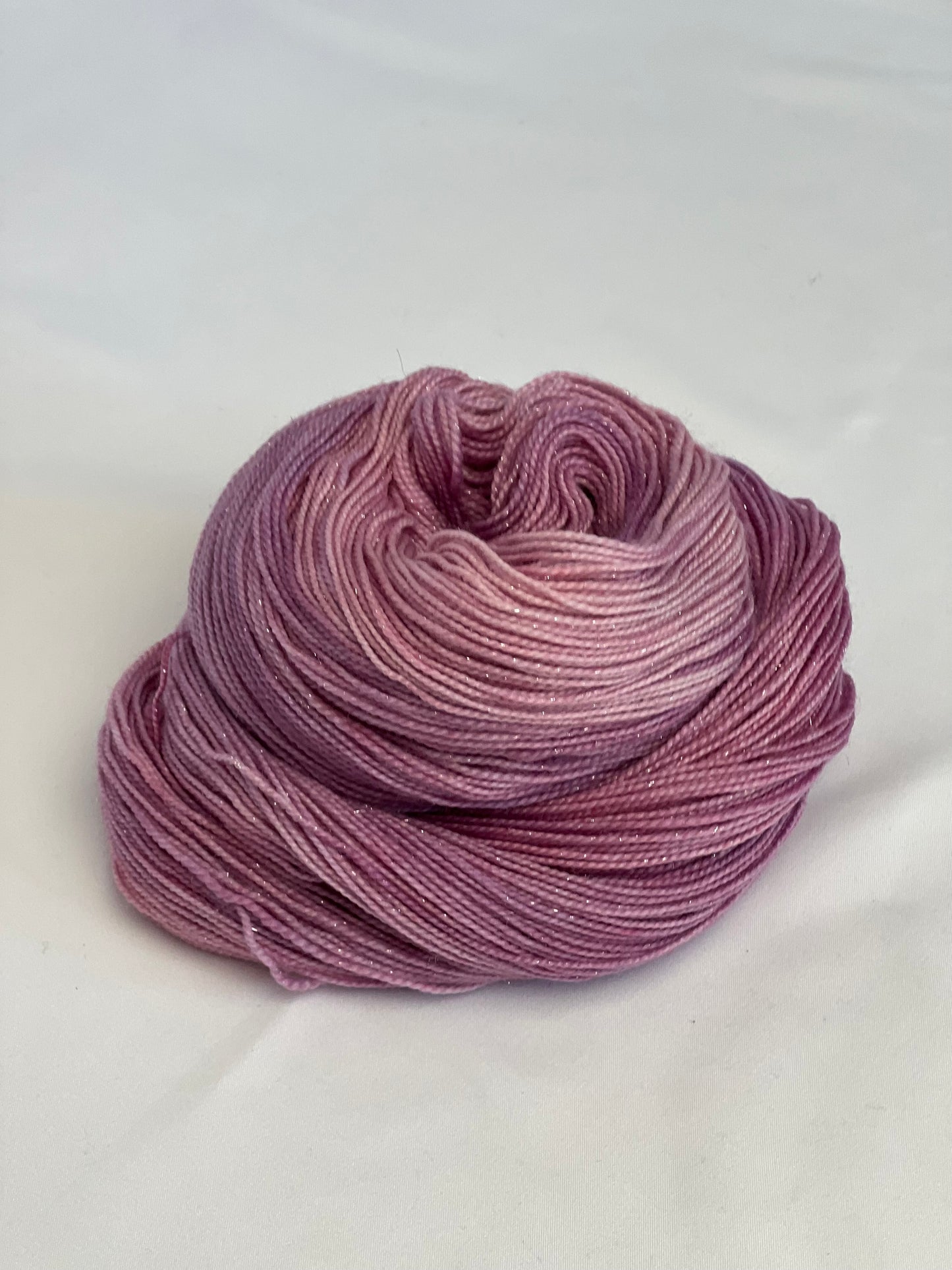 Unik Garn Glitter Sock - Ærteblomst