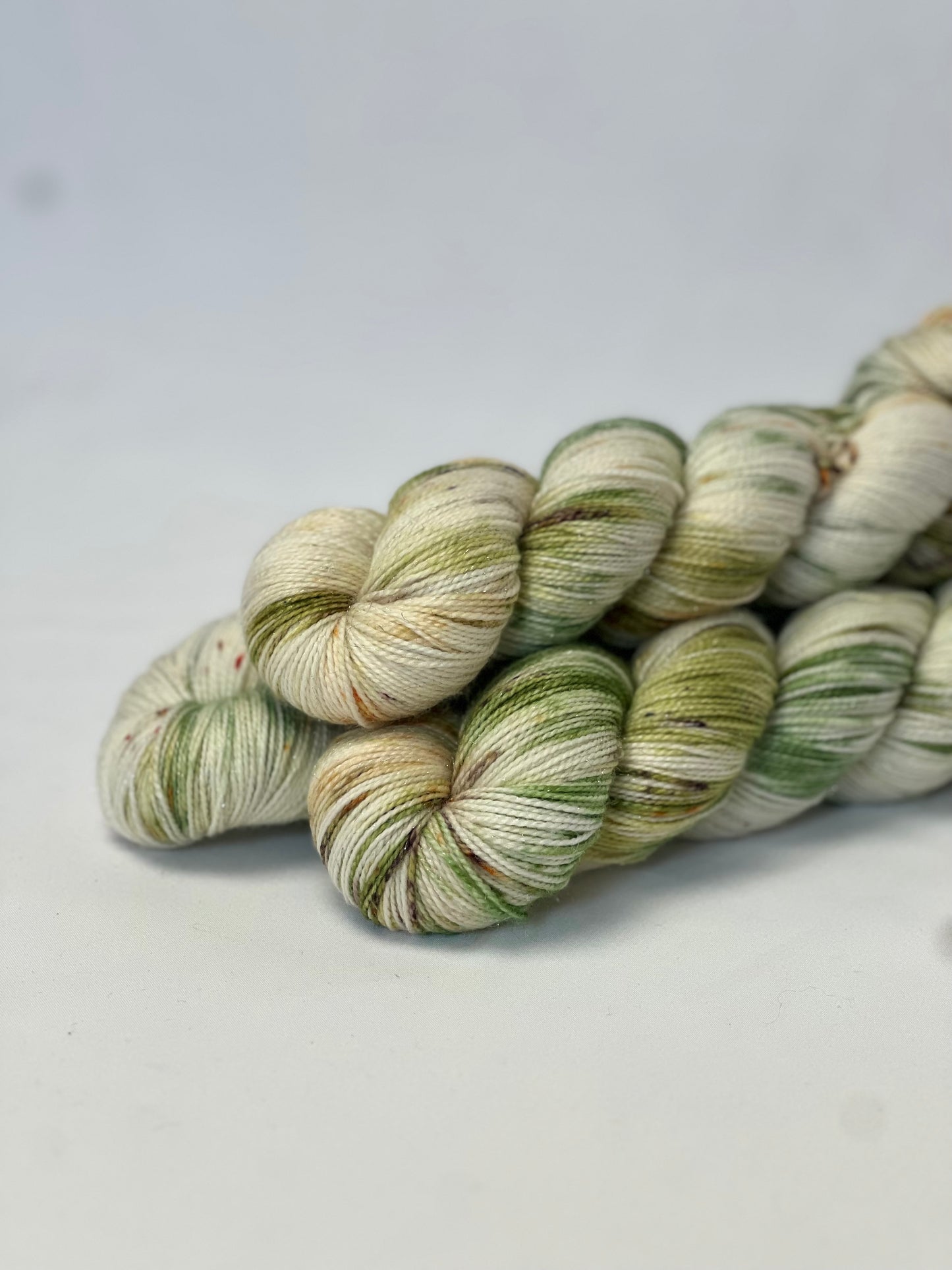 Unik Garn Glitter Sock - Green Star