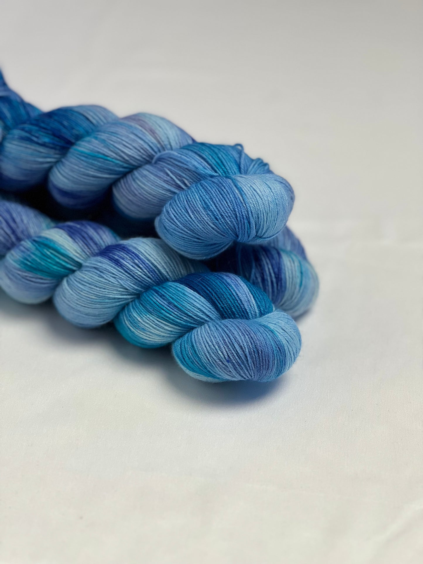 Unik Garn Sock - Blå Delfin