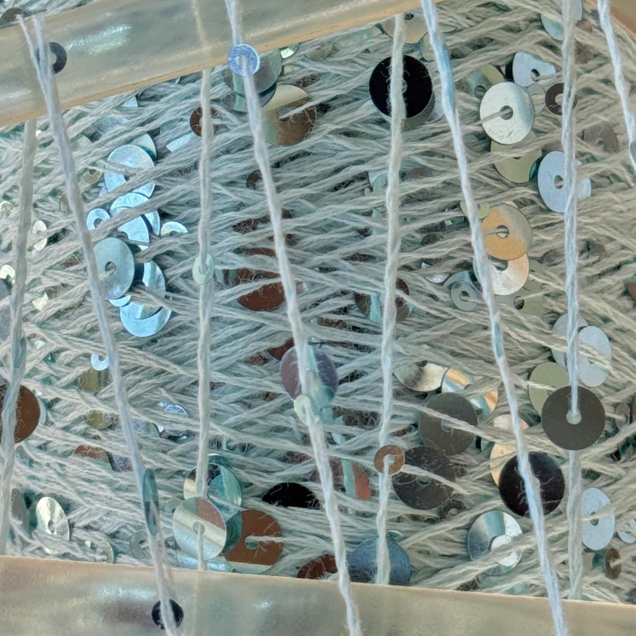 Wolle Halle Paillet Garn - Minze