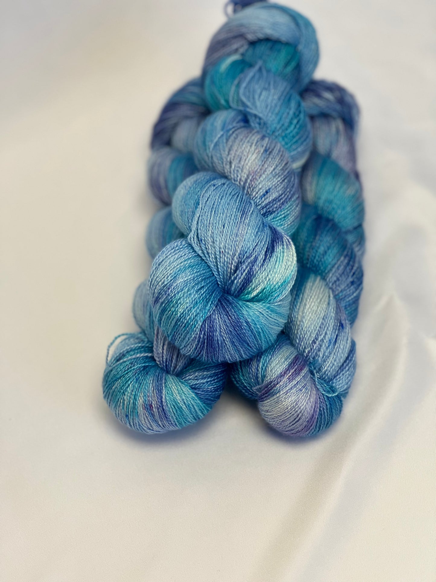 Unik Garn Silk Lace - Blå Delfin