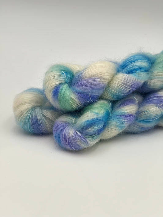 Unik Garn Silk Mohair - Blå Anemone
