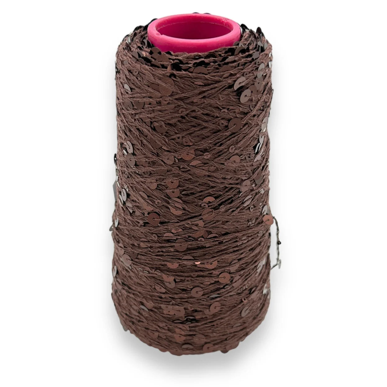 Wolle Halle Paillet Garn - Schokolade