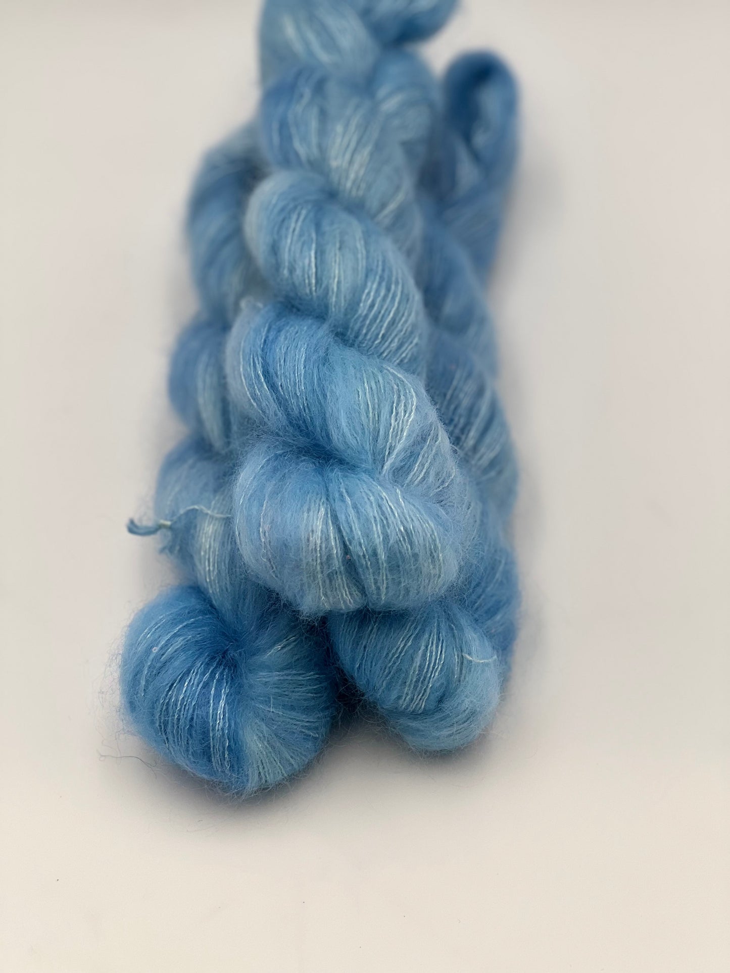 Unik Garn Silk Mohair Sequin - Himmelblå
