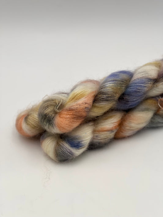 Unik Garn Silk Mohair Sequin  - Spiced Pumpkin