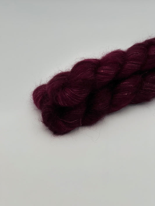 Unik Garn Silk Mohair Sequin - Wine Rose