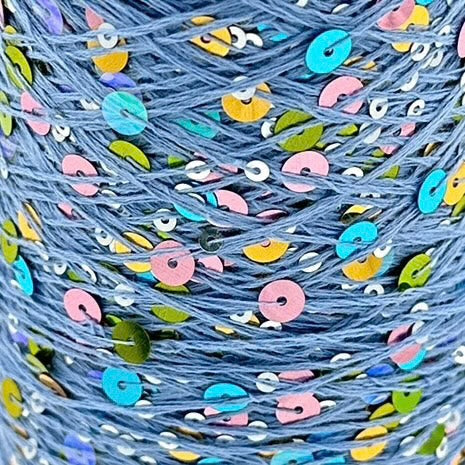 Wolle Halle Paillet Garn - Azure Multi