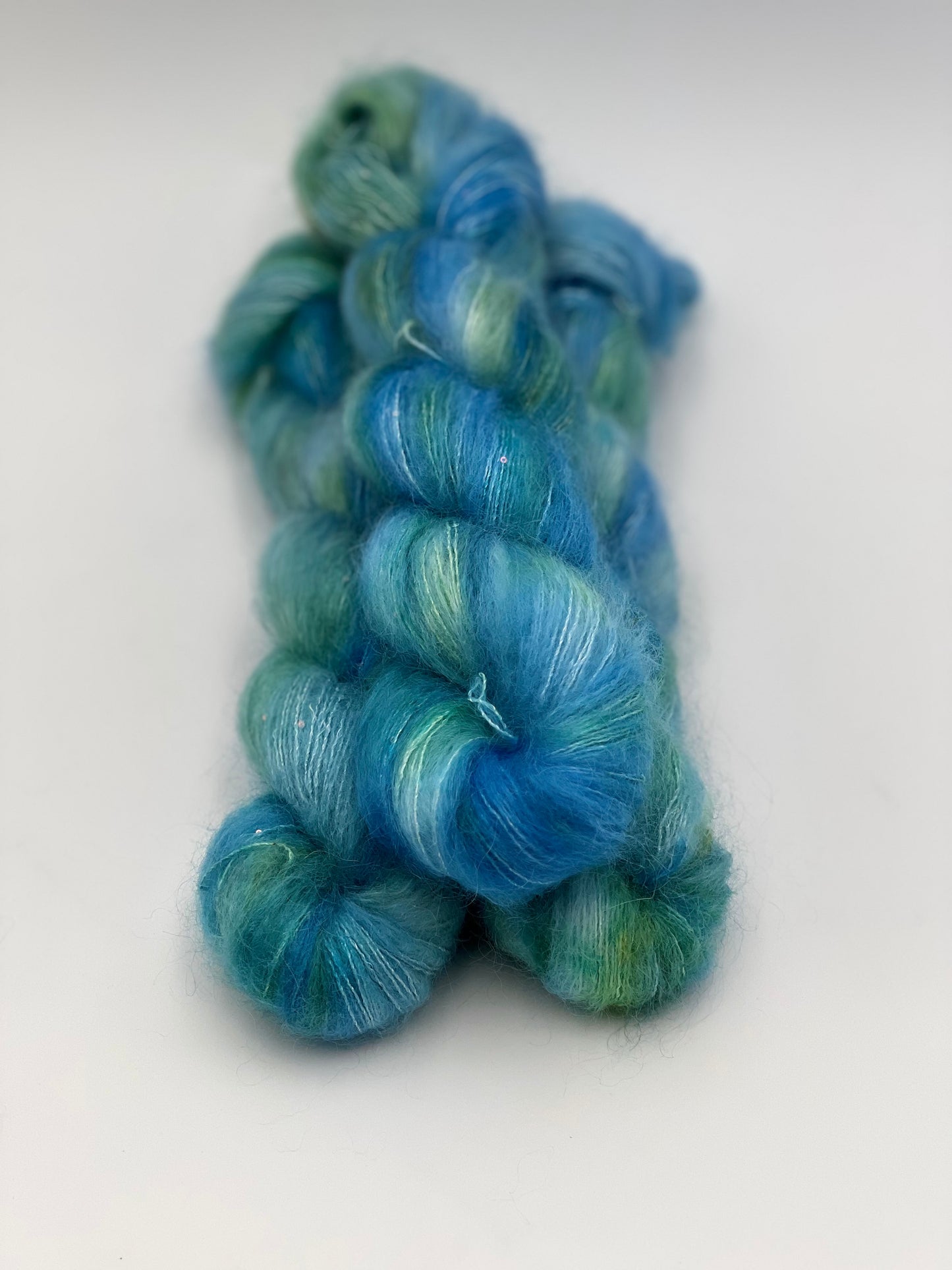 Unik Garn Silk Mohair Sequin - Blåmejse