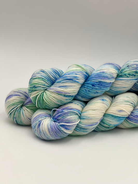 Unik Garn Sock - Blå Anemone