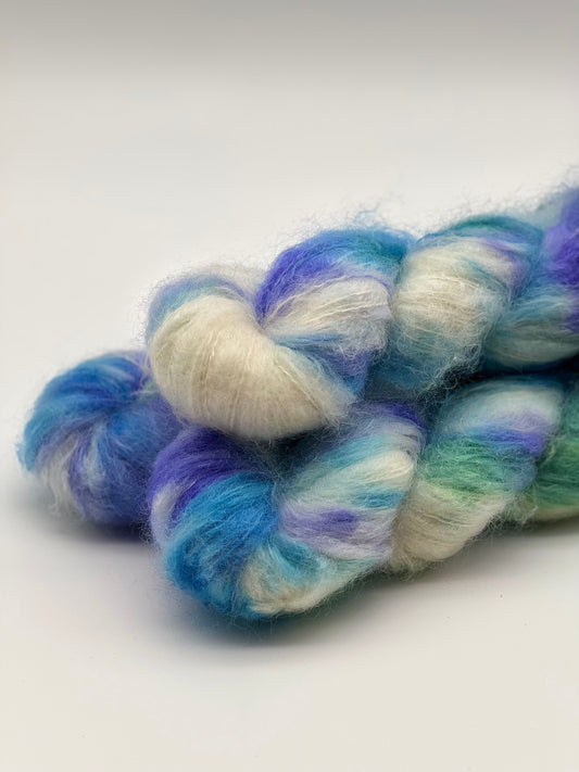 Unik Garn Fat Mohair - Blå Anemone
