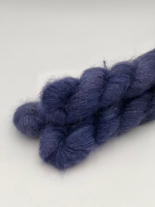 Unik Garn Silk Mohair Sequin  - Midnatsblå