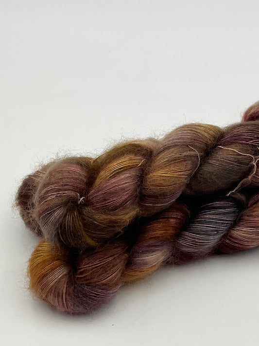 Unik Garn Silk Mohair - Kaffegrums