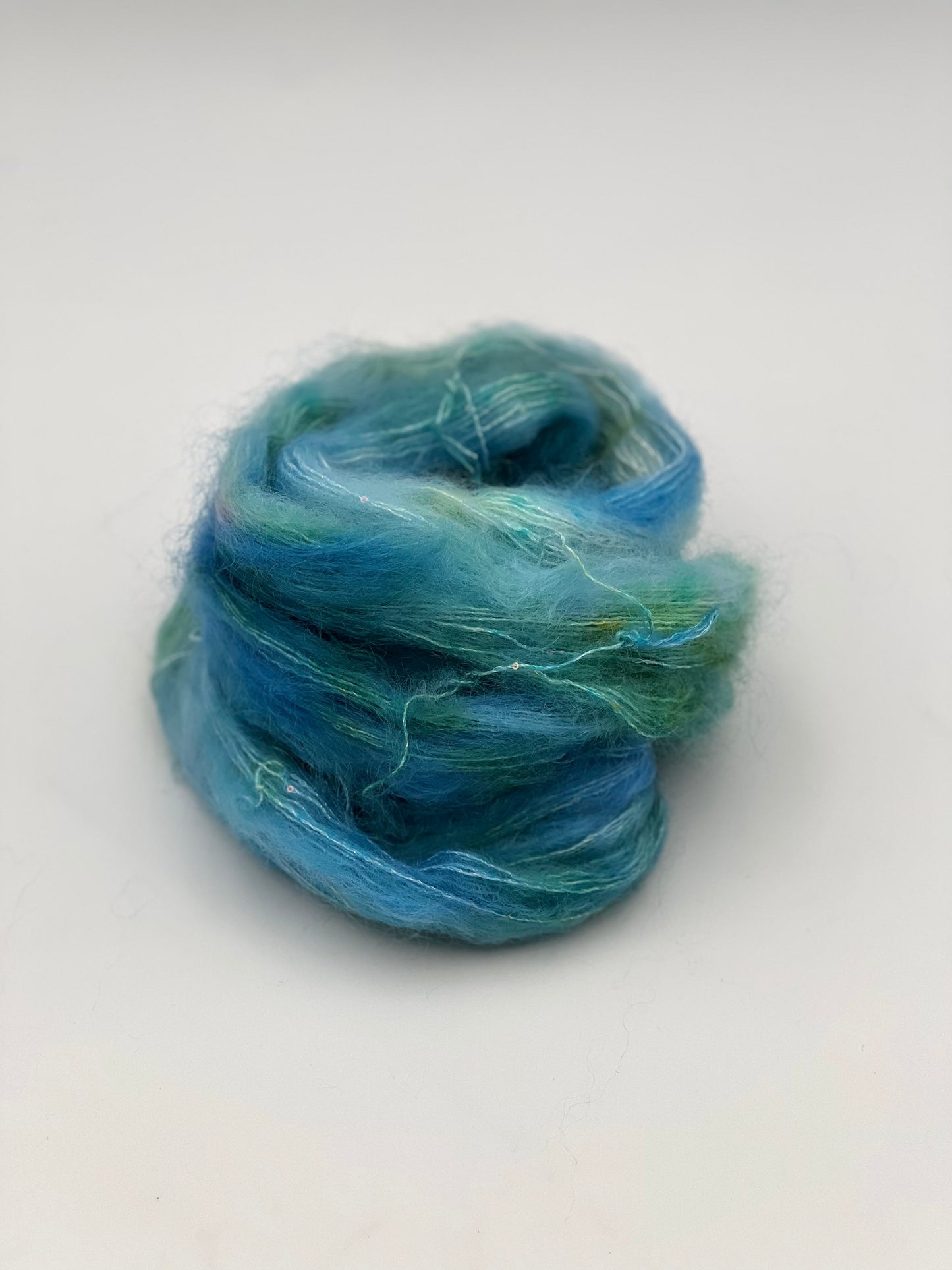 Unik Garn Silk Mohair Sequin - Blåmejse