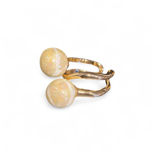 Kazuri Strikkering - Soft forgyldt