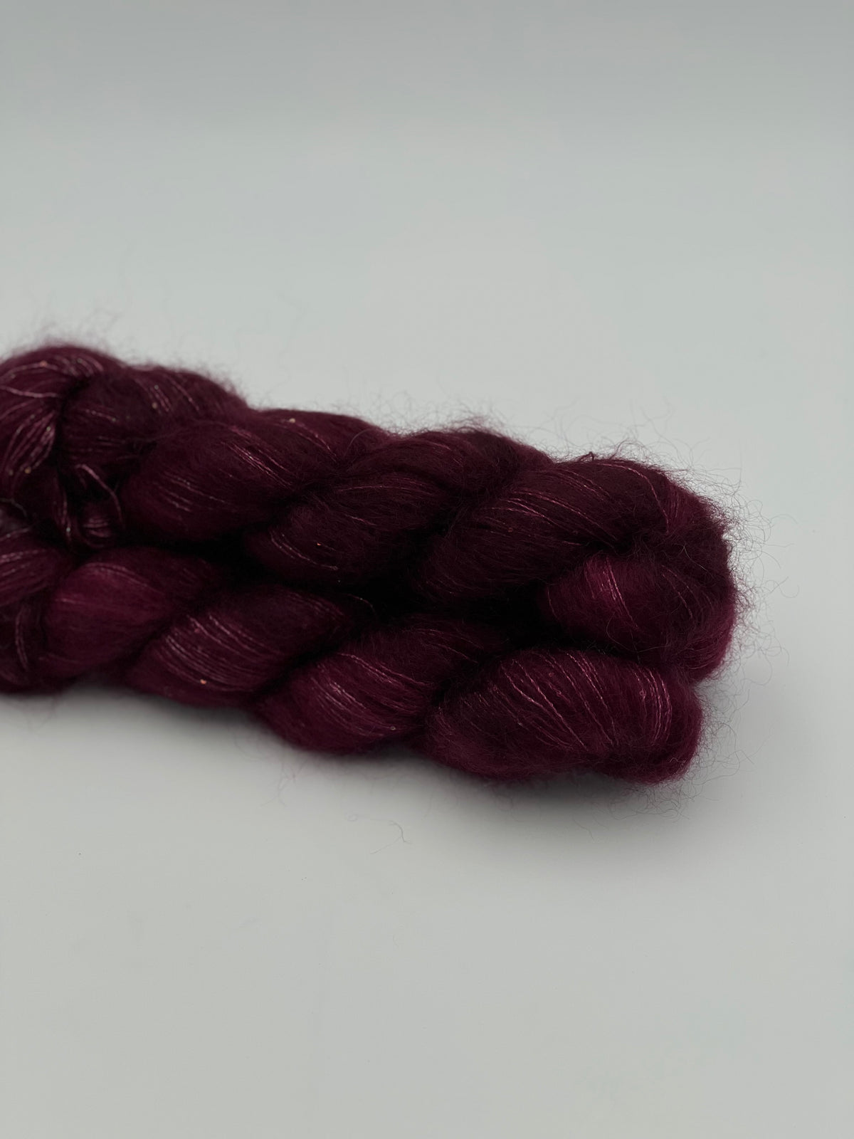 Unik Garn Silk Mohair Sequin - Wine Rose