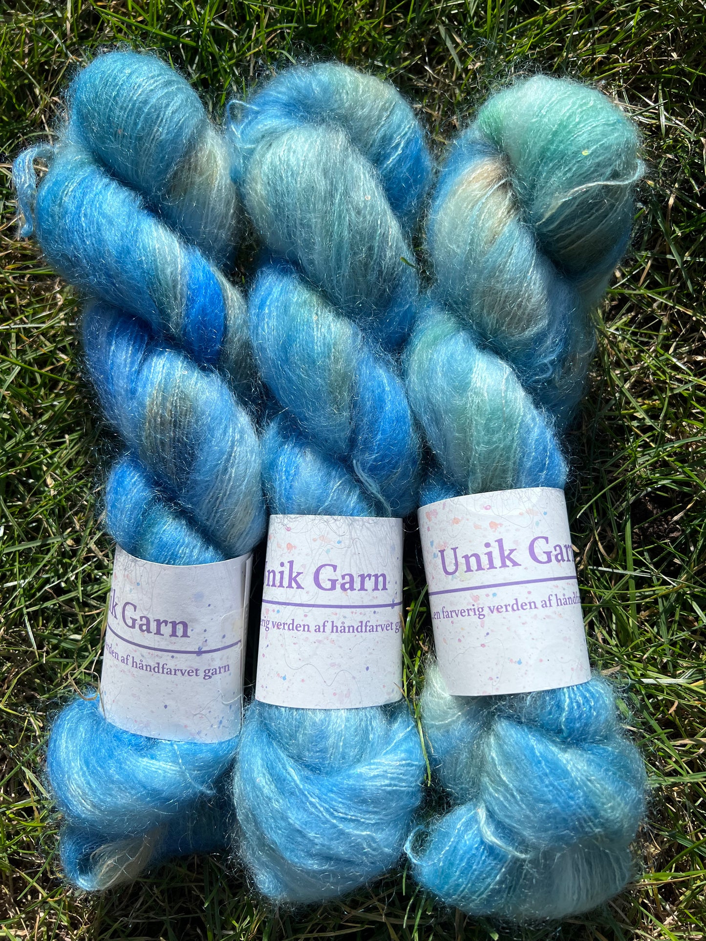 Unik Garn Silk Mohair Sequin - Bølgebrus