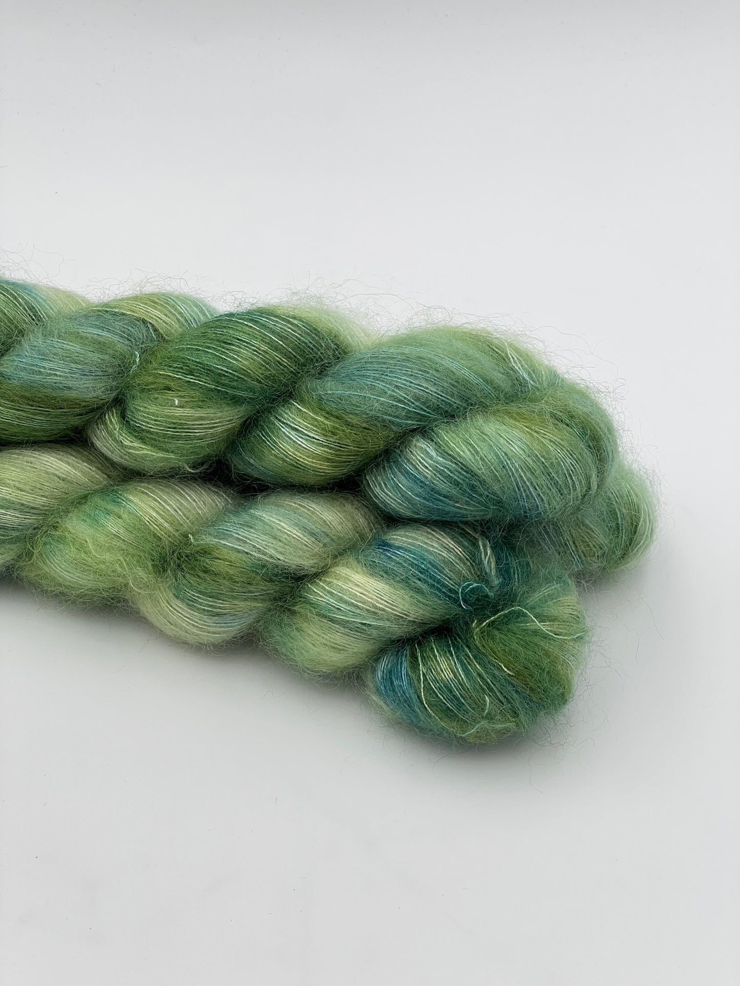 Unik Garn Silk Mohair - Grønne Blade