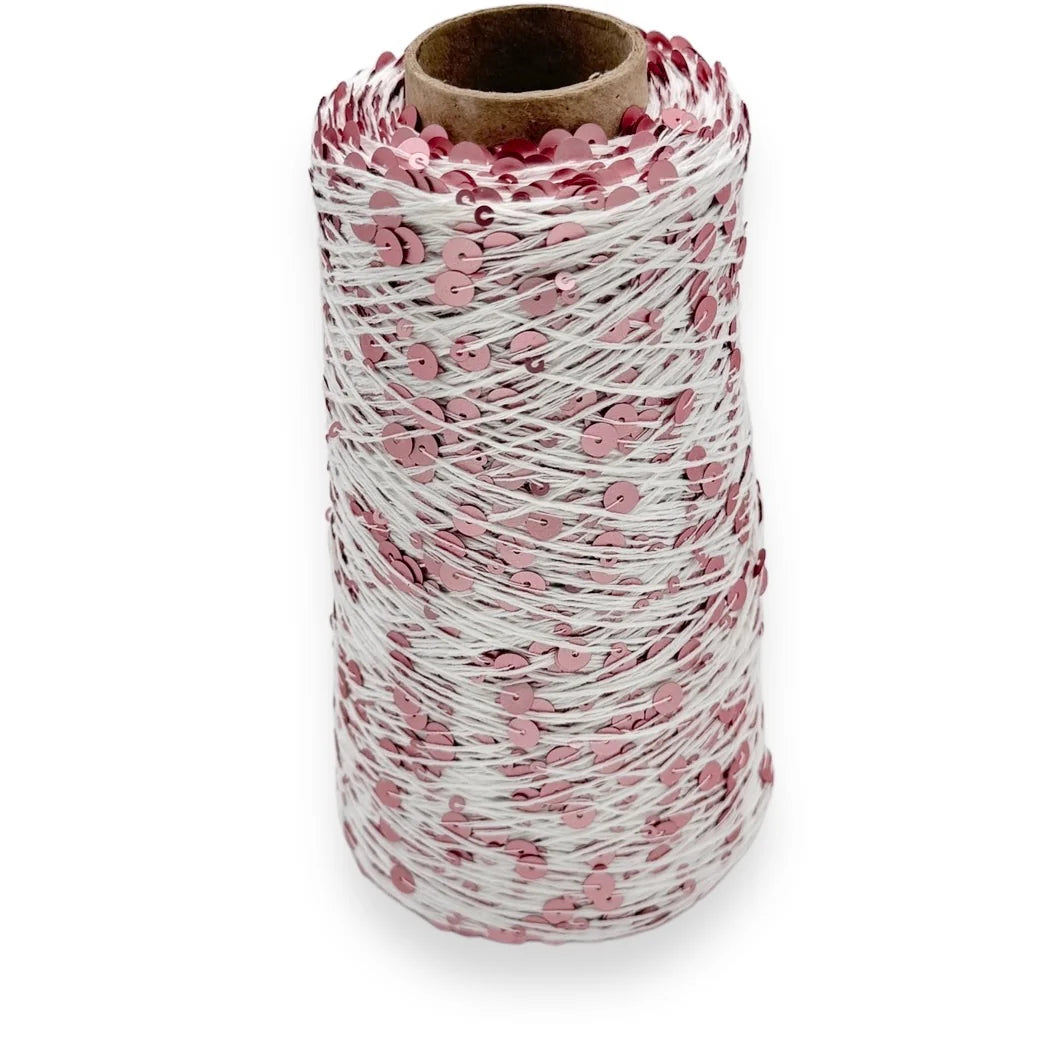 Wolle Halle Paillet Garn - White Masal