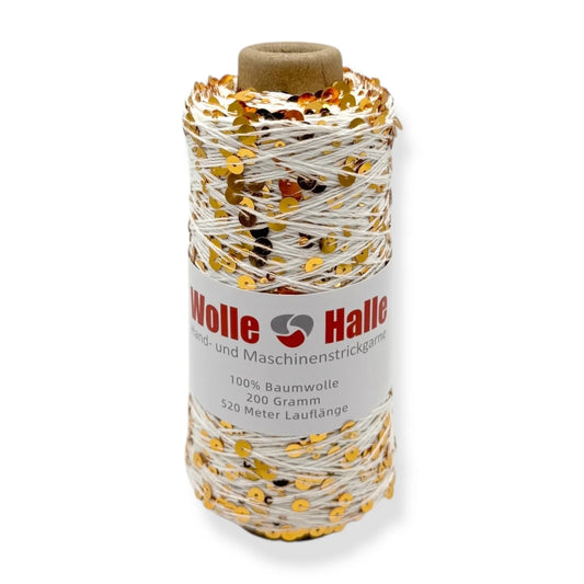 Wolle Halle Paillet Garn - New Gold