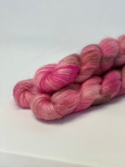 Unik Garn Silk Mohair - Hindbær Drøm