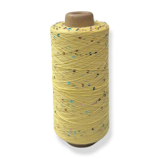Wolle Halle Paillet Garn - ISABELLO Buttergelb