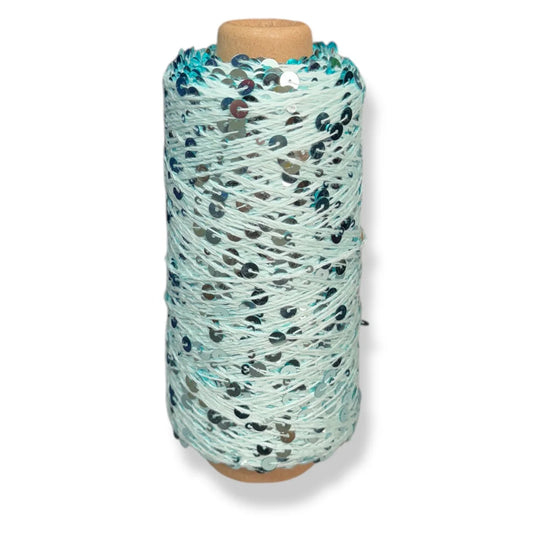 Wolle Halle Paillet Garn - Minze