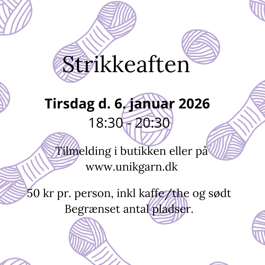 Strikkeaften - Tirsdag d. 6. Januar 2026