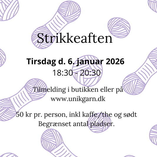 Strikkeaften - Tirsdag d. 6. Januar 2026