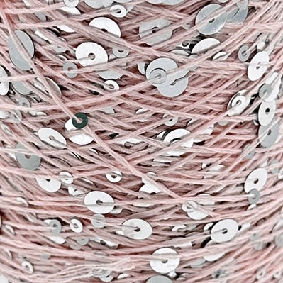 Wolle Halle Paillet Garn - Baby Rose