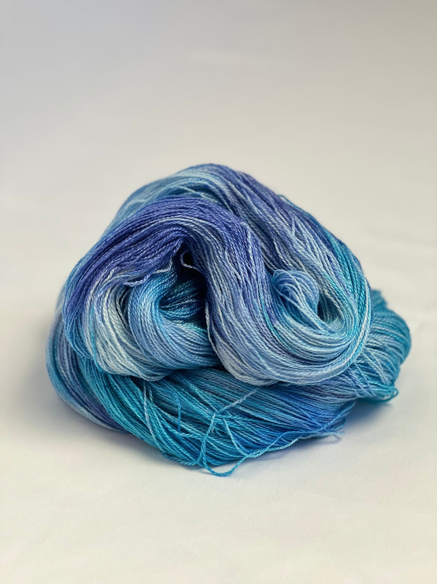 Unik Garn Silk Lace - Blå Delfin
